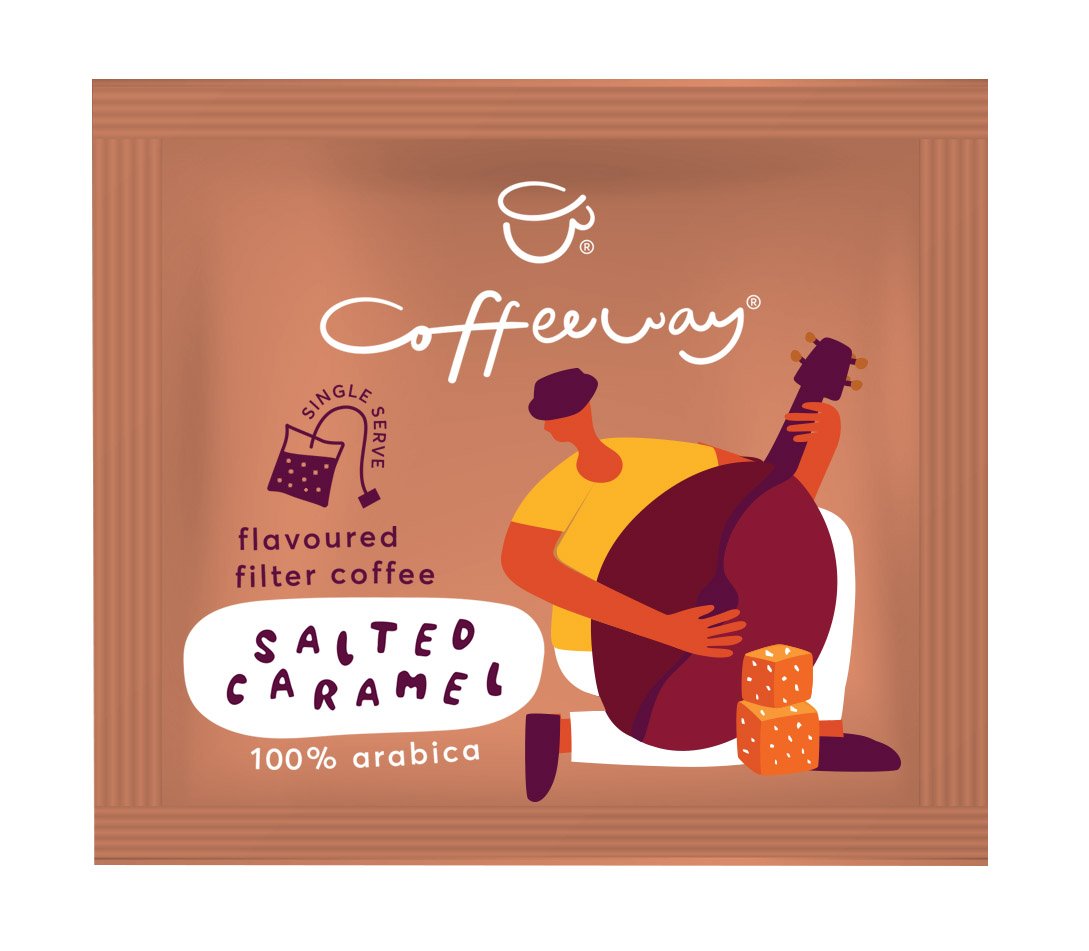 Café molido en bolsas Salted Caramel CoffeeWay 75gr