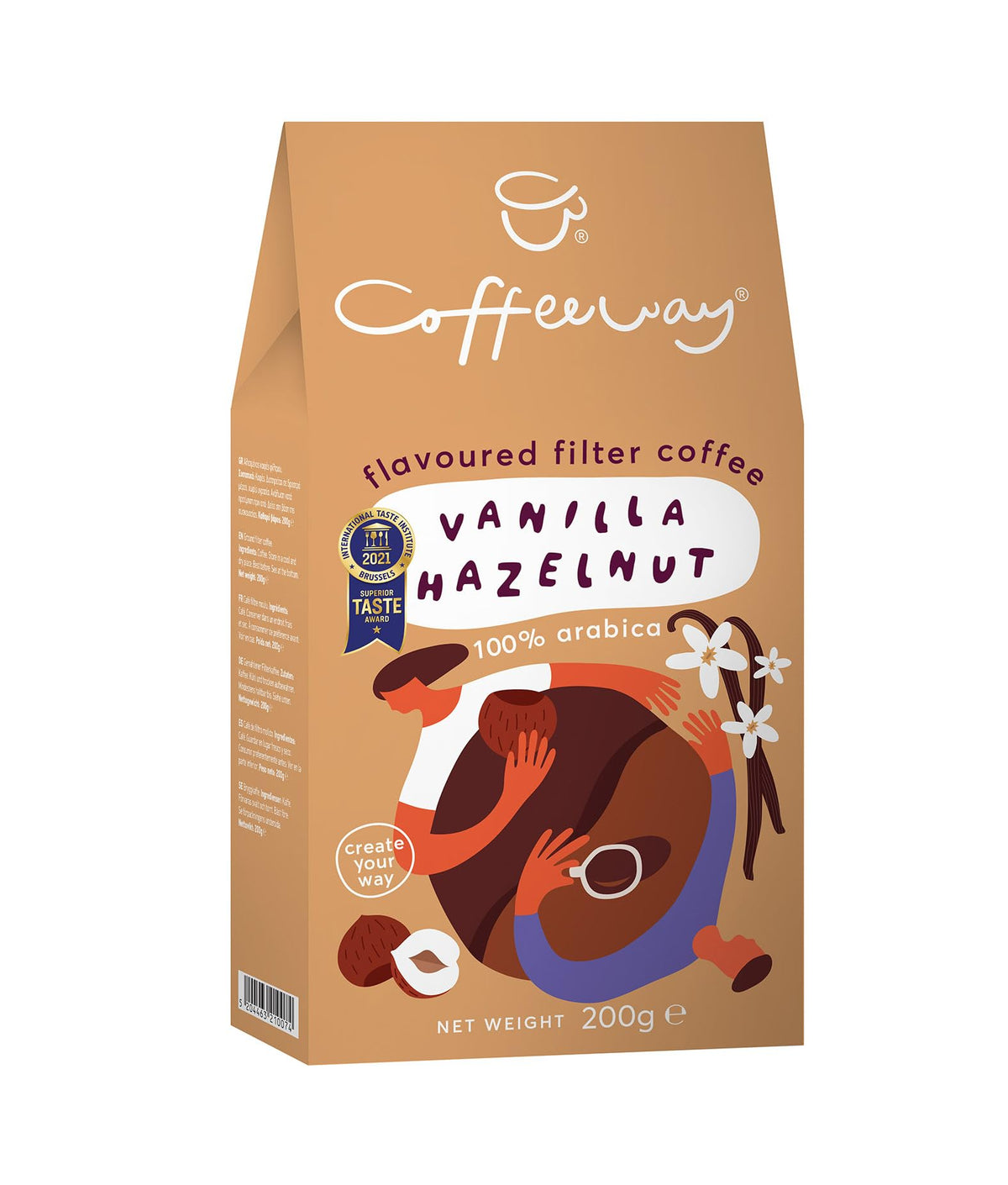 Café molido sabor vainilla hazelnutt coffeeway 200 gr