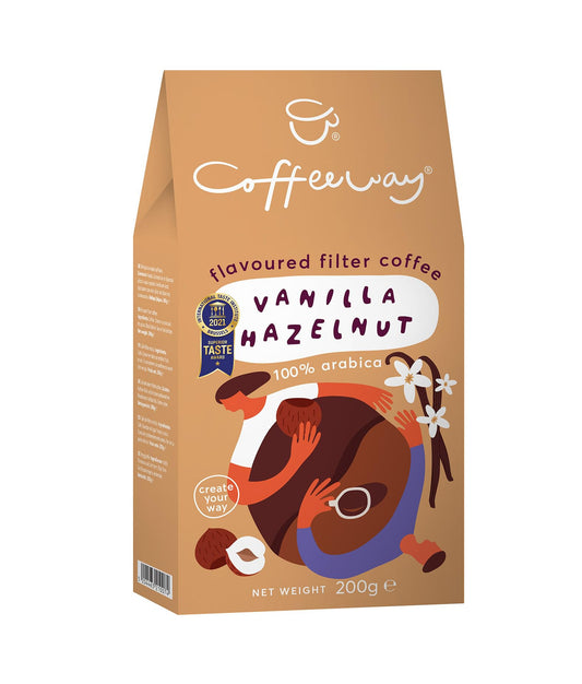 CAFÉ EN GRANO MOLIDO VAINILLA HAZELNUTT COFFEEWAY 200 GR