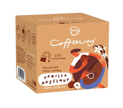Café en bolsas sabor Vainilla y Avellana CoffeWay 75 gr
