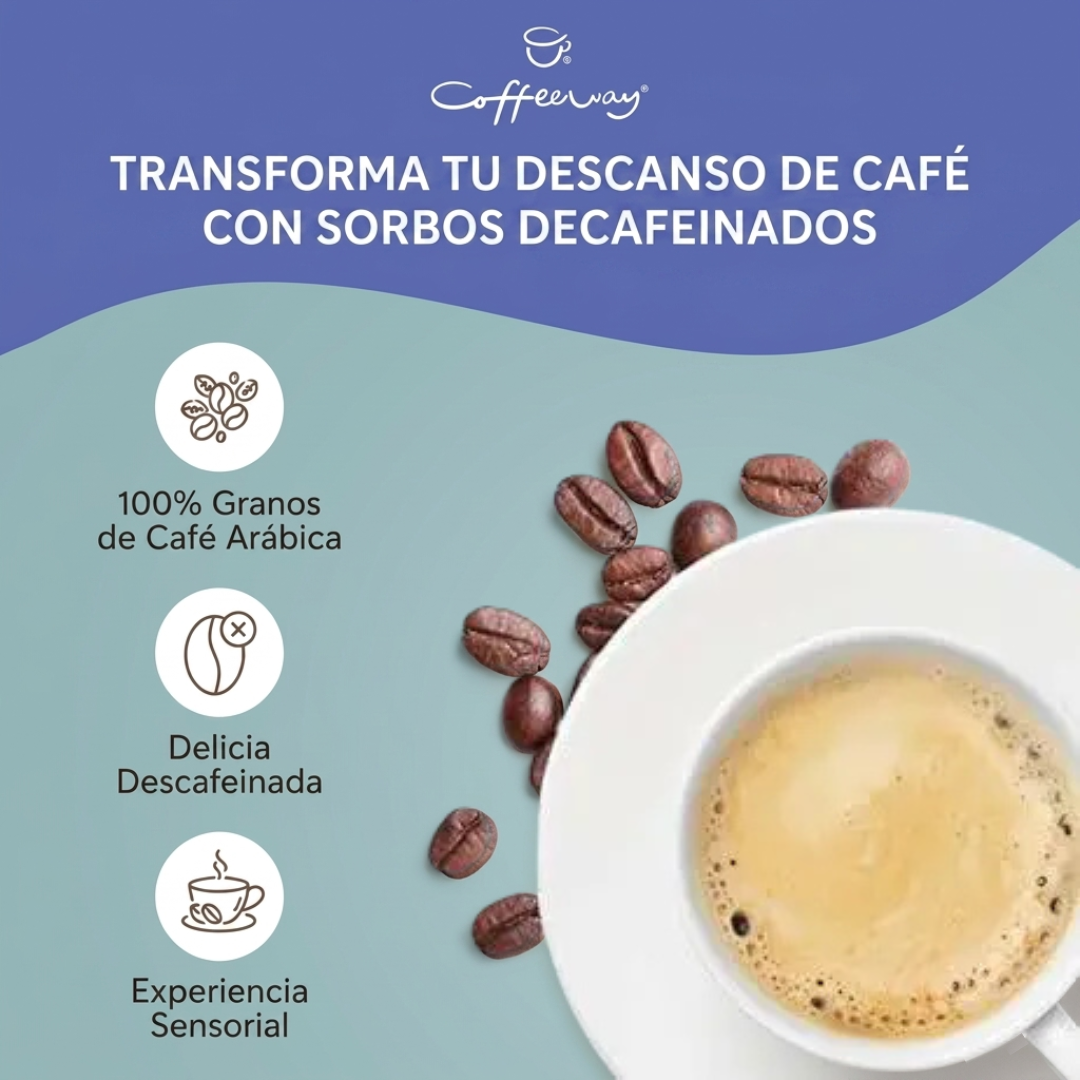 Café molido en bolsas Descafeinado CoffeeWay 75gr