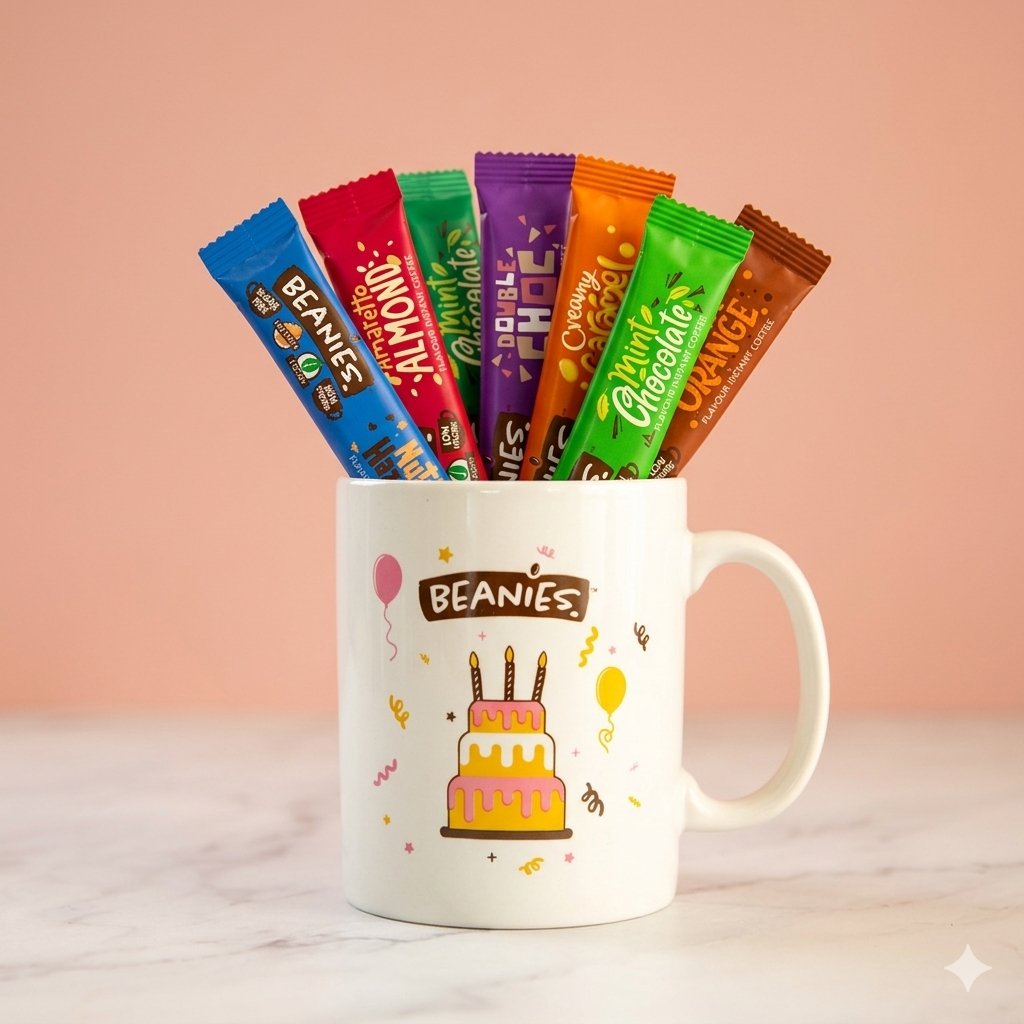 Taza de Cumpleaños Beanies con Sachets