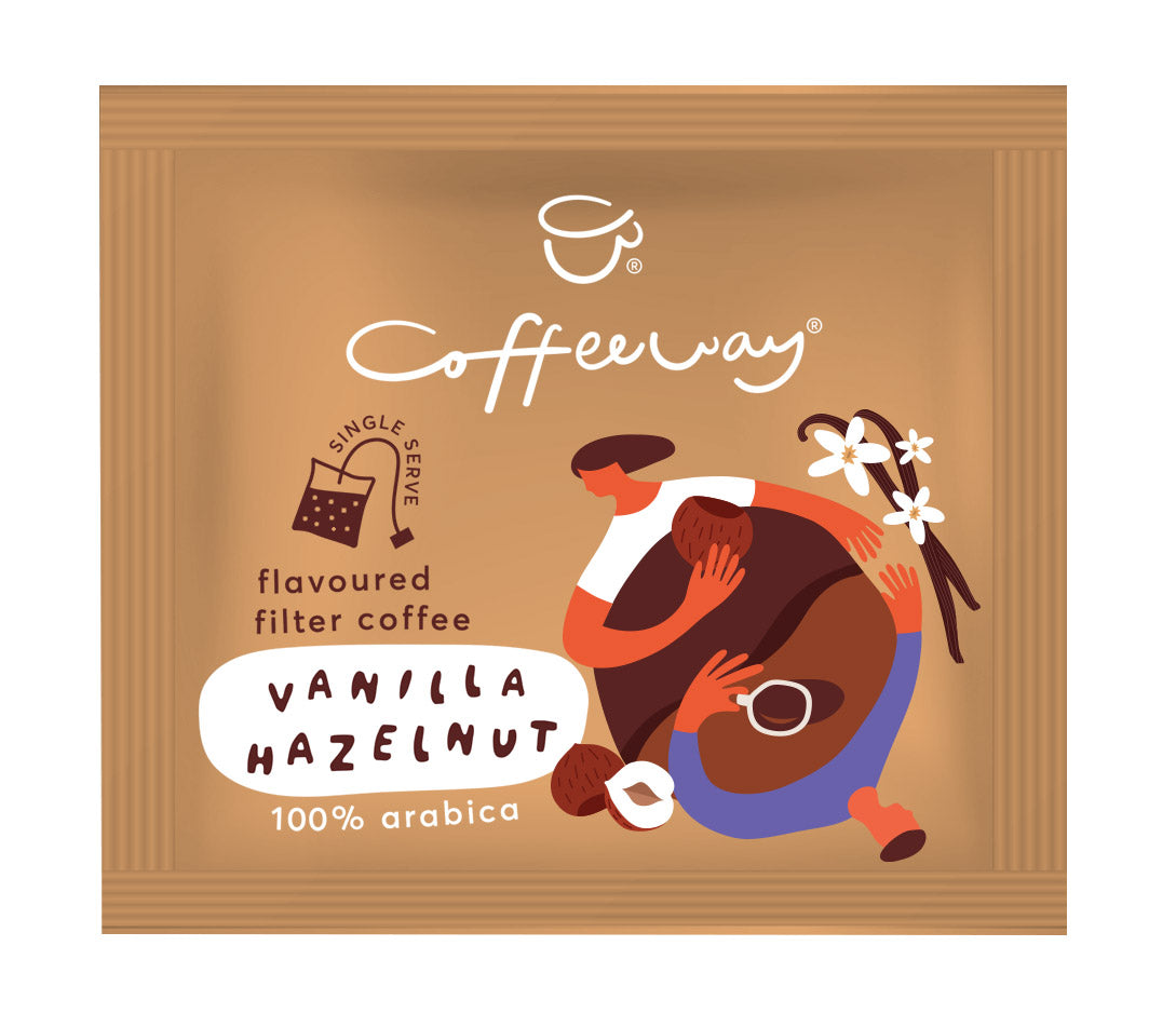 Café en bolsas sabor Vainilla y Avellana CoffeWay 75 gr