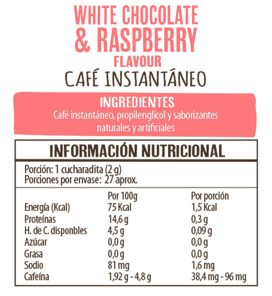Frasco White Chocolate & Raspberry 50 g