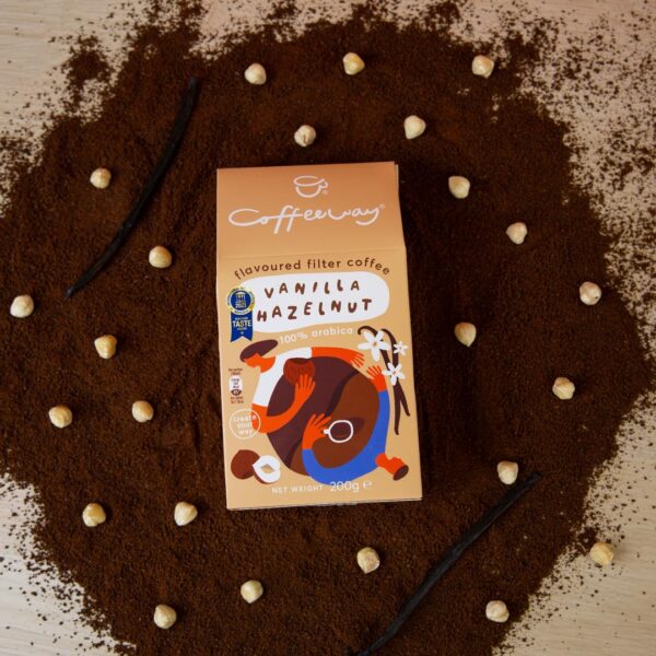 CAFÉ EN GRANO MOLIDO VAINILLA HAZELNUTT COFFEWAY 200 GR - Imagen 4
